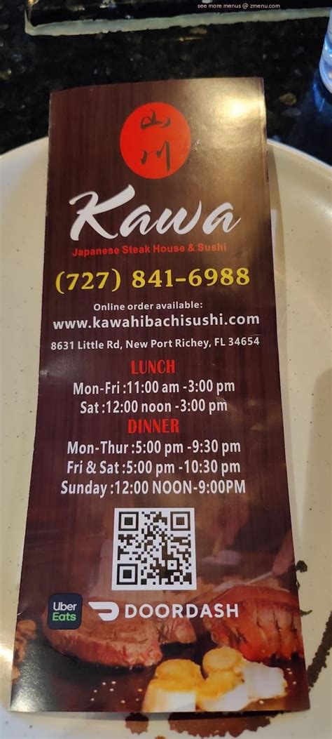 kawa japanese steak house & sushi menu|Kawa 